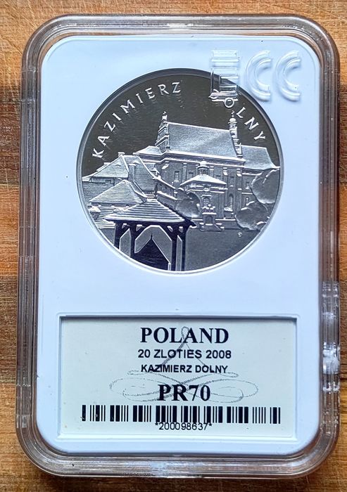Kazimierz Dolny 20zl srebro grading 70pr Srebrna moneta