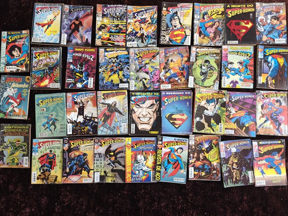 Mega Lote BD DC Anos 90 - 73 Revistas Super-Homem, Superboy e Sagas Completas
