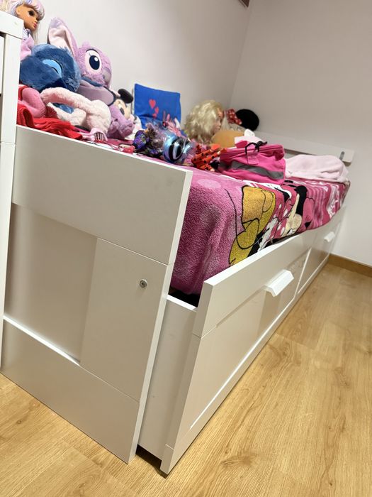 Cama IKEA Brimnes 80x200 + 1 colchão