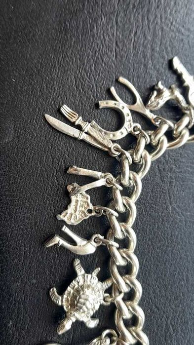 BRANSOLETKA Z LITEGO SREBRA CHARM. (52,7gm Sterling .925 srebro