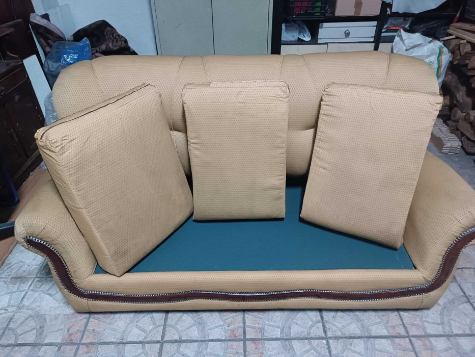 Sofá 3 Lugares - Creme - Venda Rápida