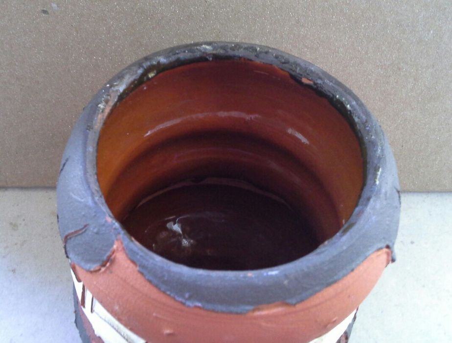 Pote de barro manufaturado sem tampa - NOVO