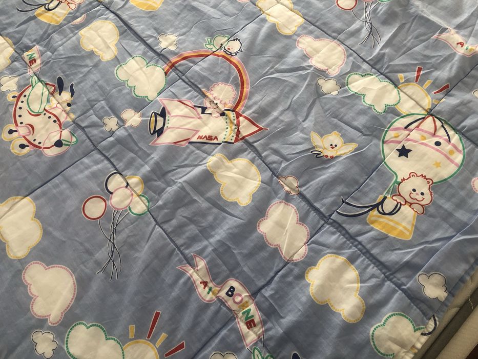 Edredon infantil com bonecos, para cama de solteiro