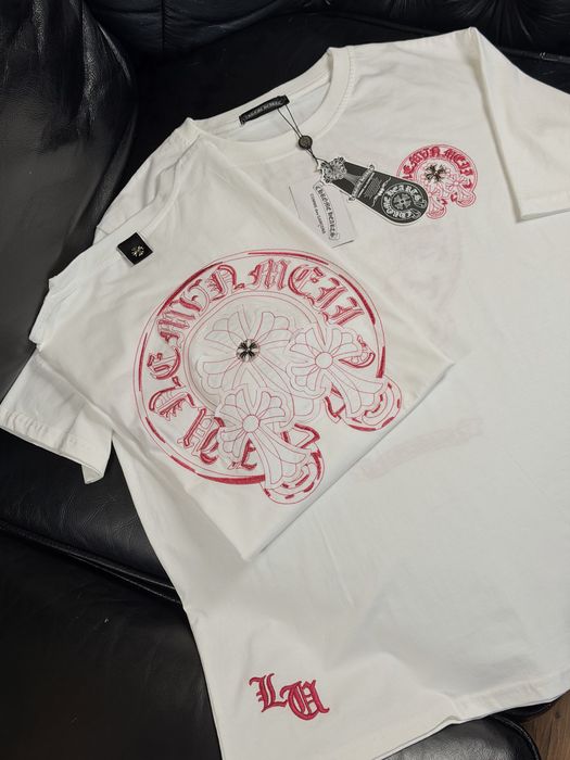 Футболка Chrome hearts унісекс біла