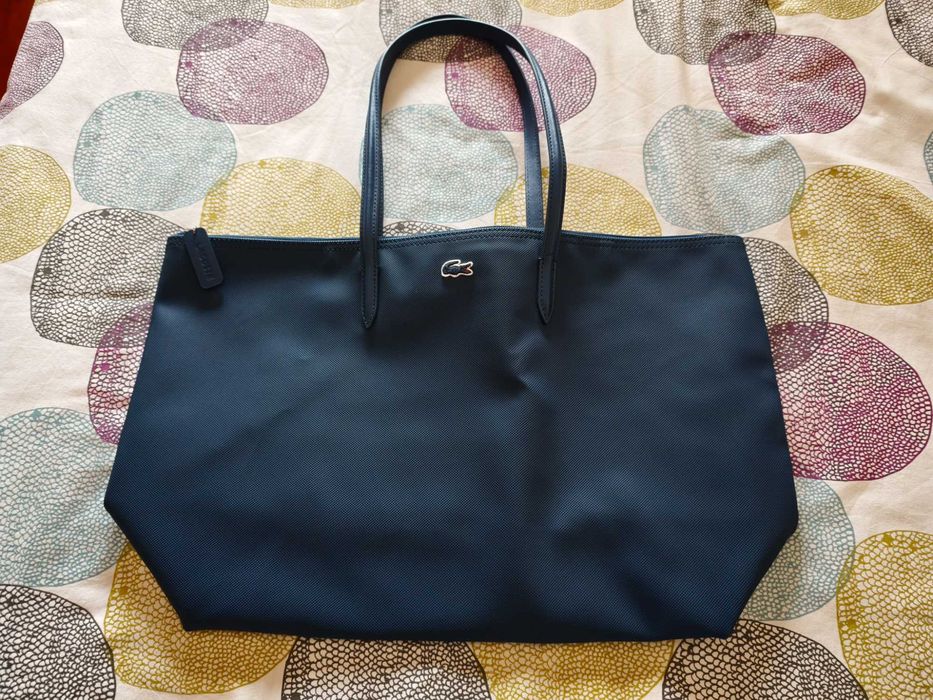 Mala / Saco Lacoste Original Azul-Marinho – Shopper Grande