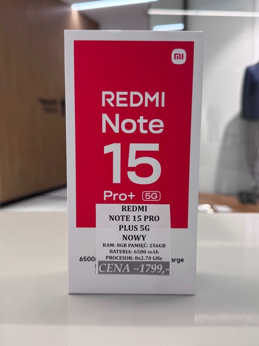 Redmi Note 15 PRO PLUS 5G 8/256GB NOWY Topcase Vivo *Raty 0%
