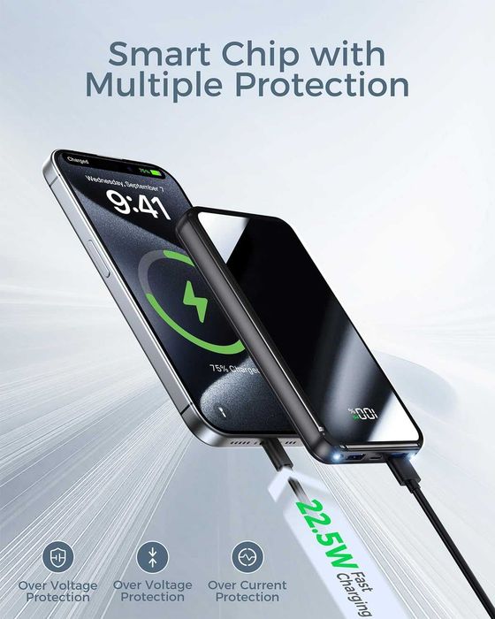 YILANS JM1 Pro Powerbank 20000mAh USB-C 2x USB 22,5W latarka QC 4.0