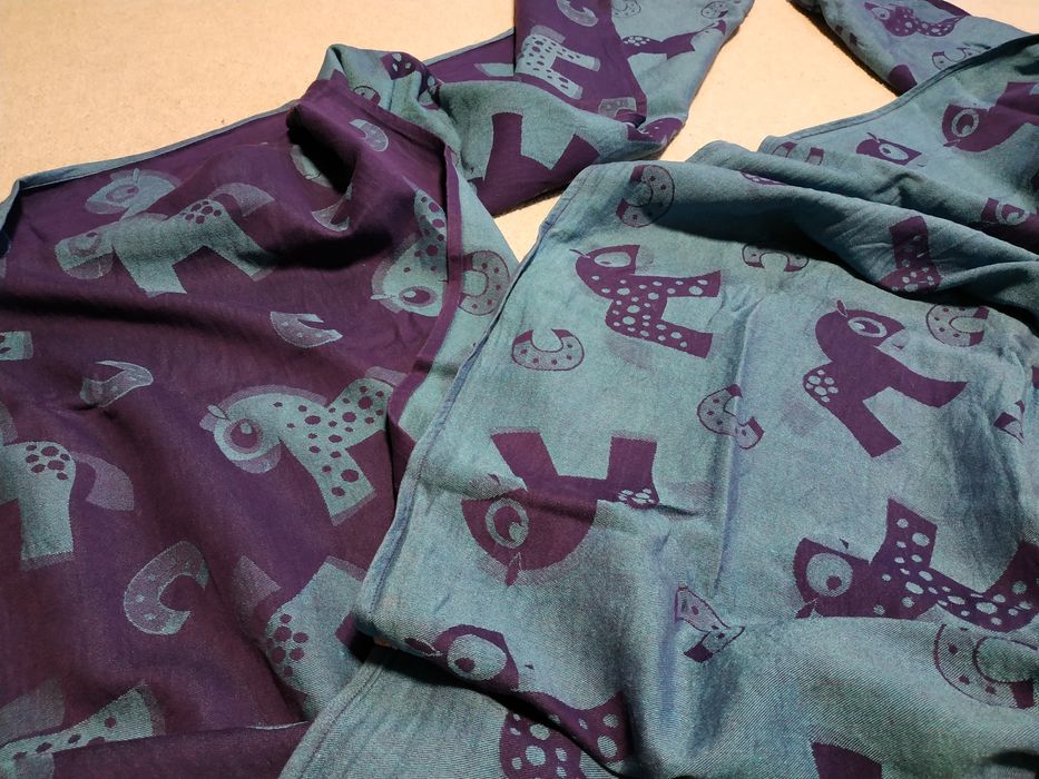 Chusta tkana natibaby Happy Appy rozmiar 5 konie