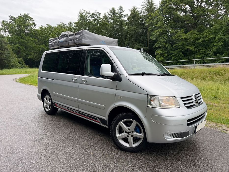 Volkswagen T5 Multivan California Caravelle  NAMIOT ŁÓŻKO obracane fotele stolik WEBASTO klimatronik grz fotele