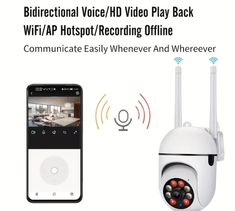 Бездротова панорамна Smart Wi-Fi камера