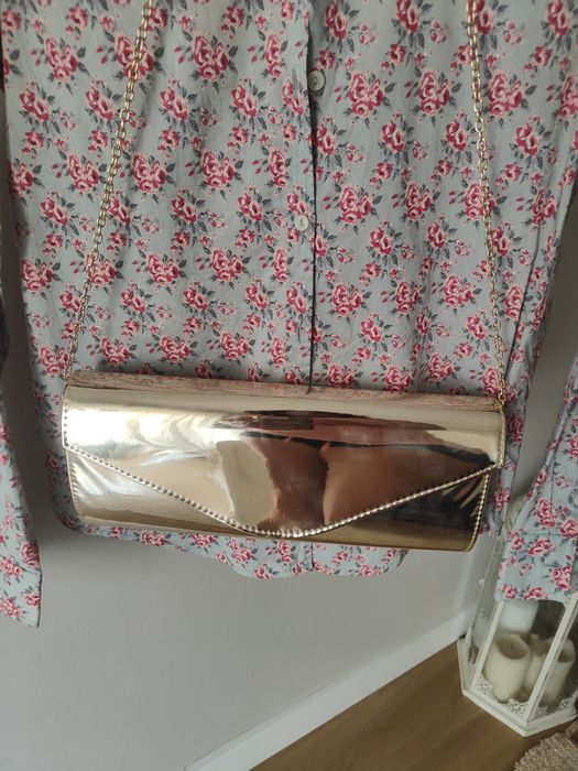 Clutch Dourada, espelhada,super elegante
