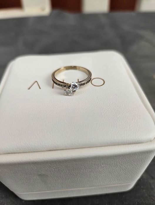 Anel Ouro Branco Anjo 9k