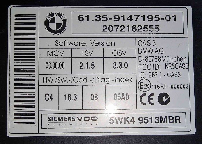Módulo Eletrónico 61.35-9147195 - BMW 1