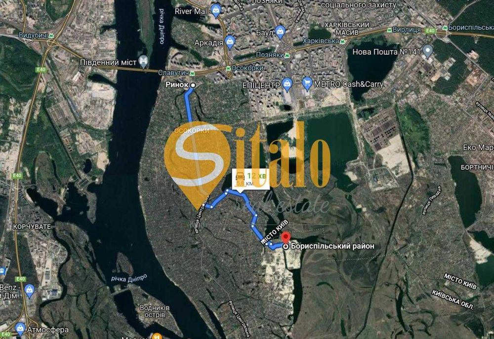 Ділянка з виходом на воду, 12 соток, Осокорки,  метро Славутич 6 км