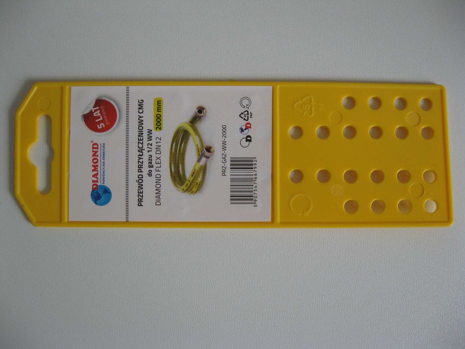 Przewód wąż gazowy GW1/2” 2mb.
