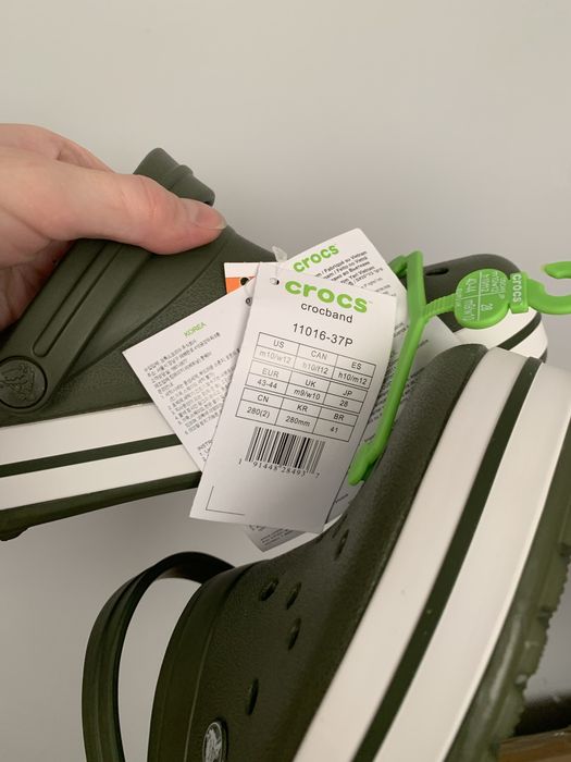 Crocs crocband army green крокси чоловічі хакі крокбенд