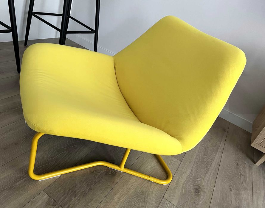 Fotel ikea sotenas żółty retro vintage krzesło
