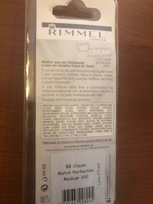 BB cream Médium Rimmel Novo