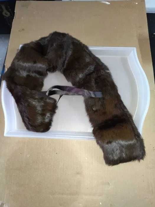 Estola Gola pêlo pele Vison duplo impecável