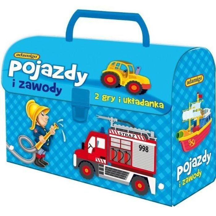 Kuferek - Pojazdy i zawody gry Adamigo pudełko,220x176 mm