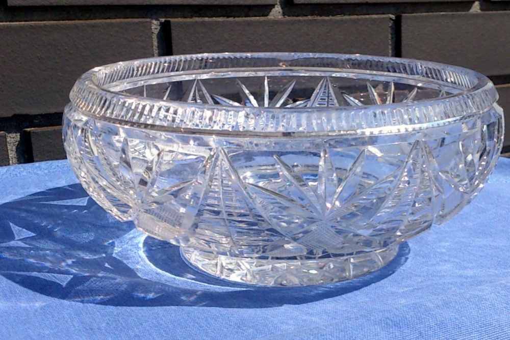 bomboniera/owocarka/salaterka kryształowa duża PRL