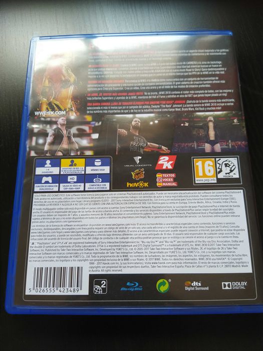 Jogo W2K18 (WWE 2K18) Usado PS4 - Envio incluído