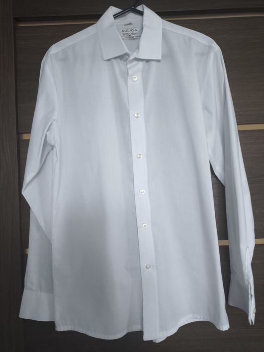 Biała elegancka koszula męska Kolasa S
