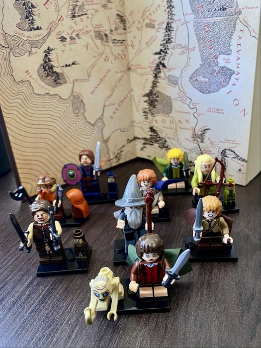 Set Completo Sociedade do Anel + Gollum com o Um Anel (Blocos de Montar Compatíveis com Lego)