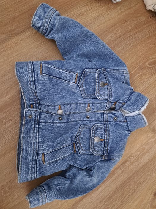 Jeansowa ocieplana kurtka pepco 80