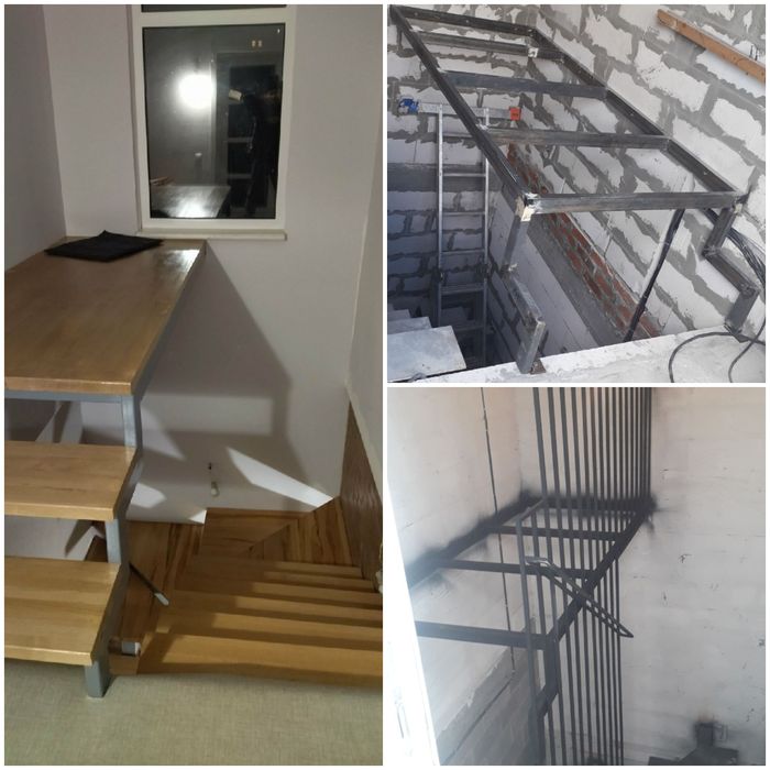 Лестница (сходи) для дома,квартиры Металлокаркас лестницы Ступени бук