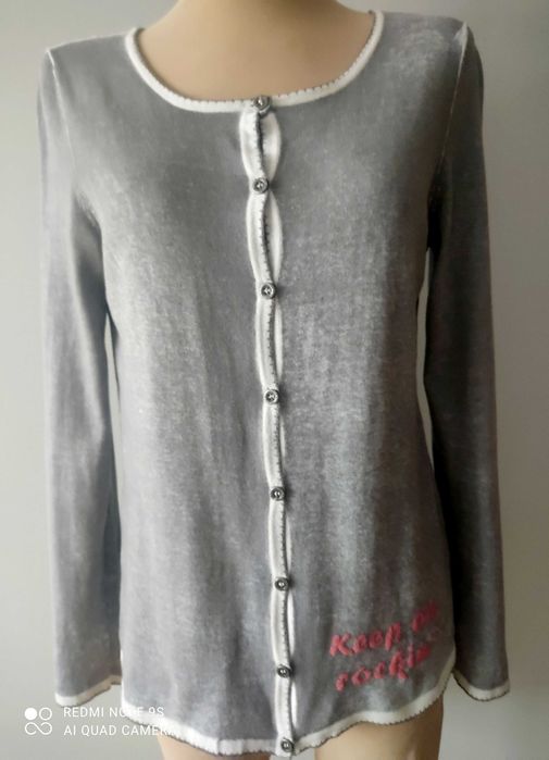 cienki szary sweterek z gwiazdą Stree One r. M
