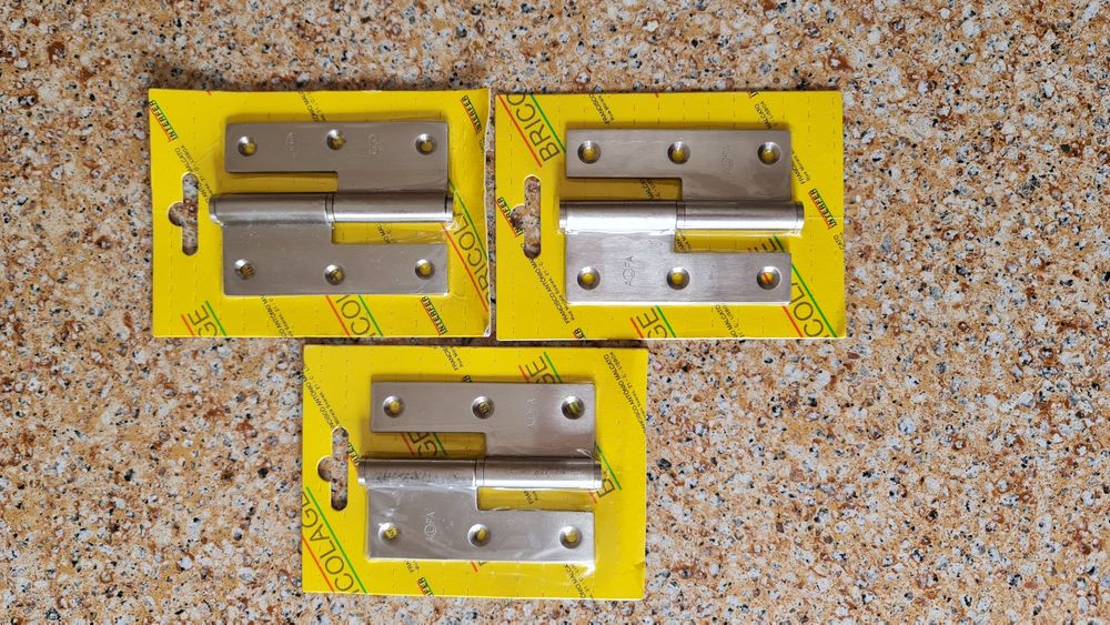 Conjunto 3 dobradiças inox Interfer