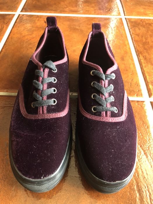 Sapatilhas de cunha em veludo n° 39