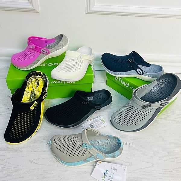 Crocs  кроксы синие literide 360 серые черные 36-44