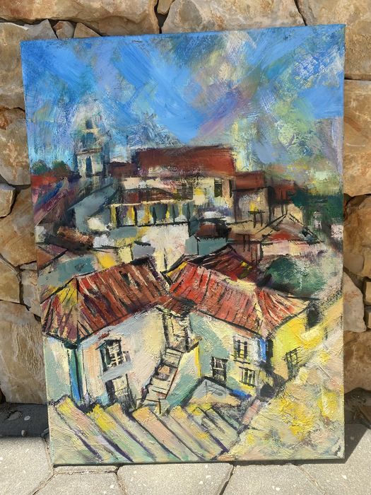 pintura oleo Obidos