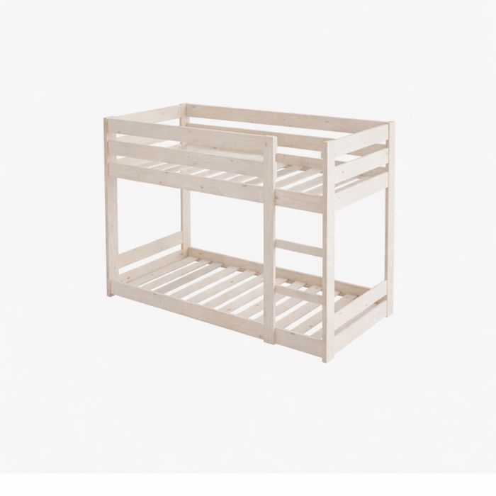 Beliche Montessori com estrado de ripas – Acabamento: Branco nórdico