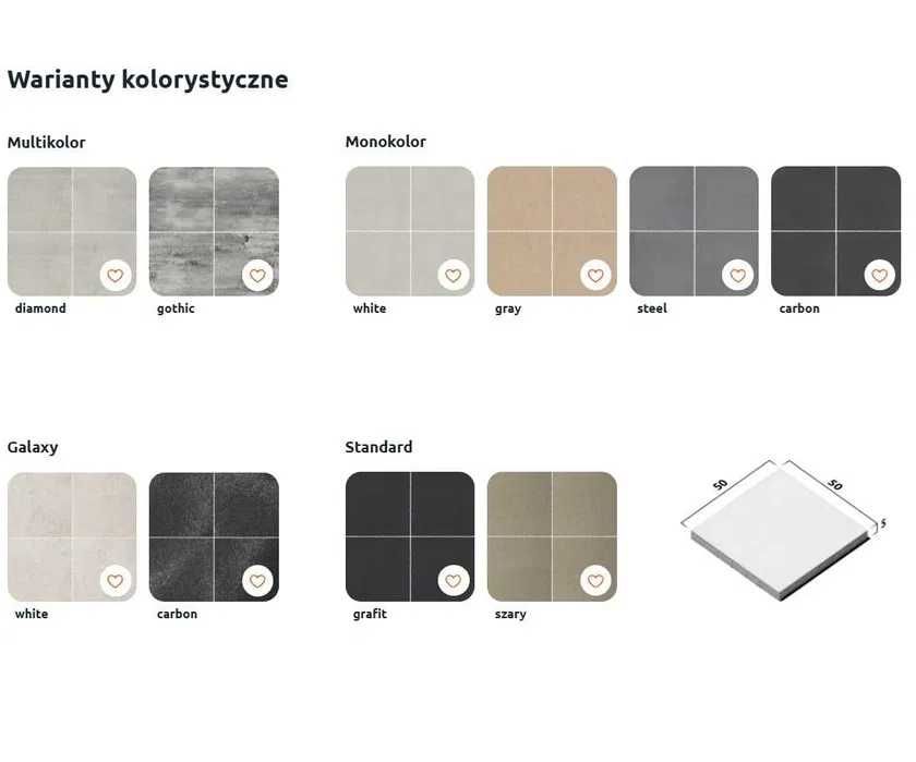 Płyta Tarasowa Kwadra Gothic colormix płytki betonowe kostka brukowa