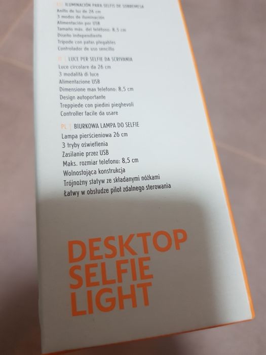 Intempo Biurkowa lampa do selfie