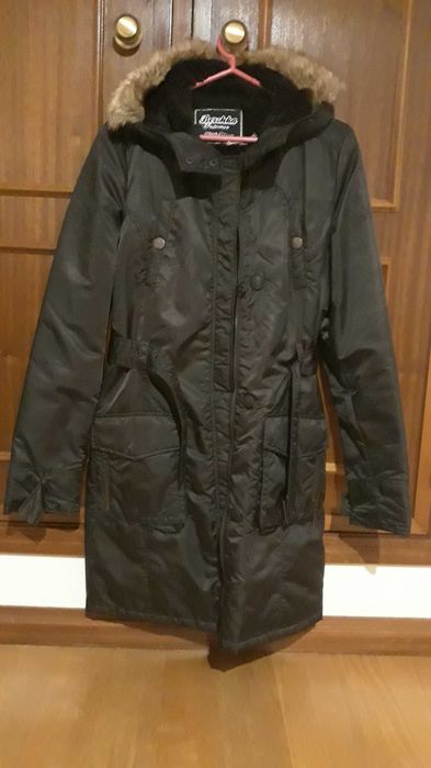 Casaco sobretudo comprido mulher, como novo