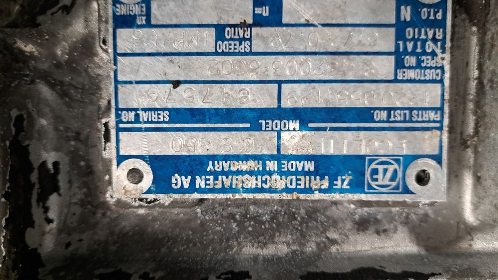 Коробка передач КПП ZF ECOLITE 6S850,  ZF S6-36 MAN  LЕ2000  6S 800 TO