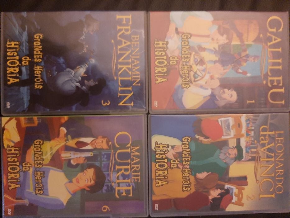 Galileu Marie Curie leonardo da vinci Benjamin Franklin