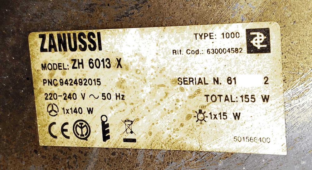 Exaustor de Parede - Zanussi ZH6013 X