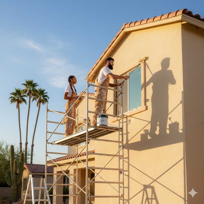 Faço pintura de residências internas e externas em geral.