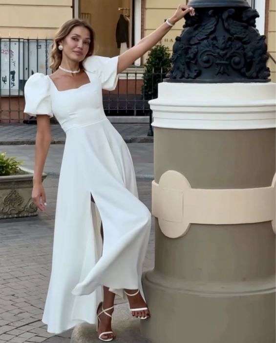 Весільна сукня /на розпис/вечірня/ з розрізом