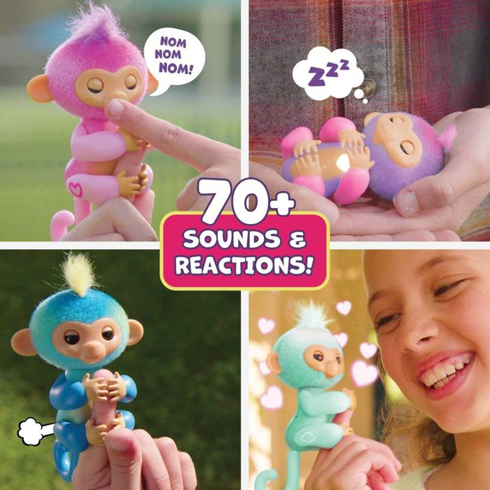 ОРИГИНАЛ! Интерактивная игрушка обезьянка и единорог Fingerlings Baby