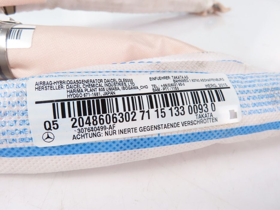 Airbag Cortina Mercedes-Benz C-Class Coupe Ref: A2048606302