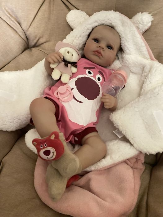 Кукла реборн 52 см, в меховом конверте