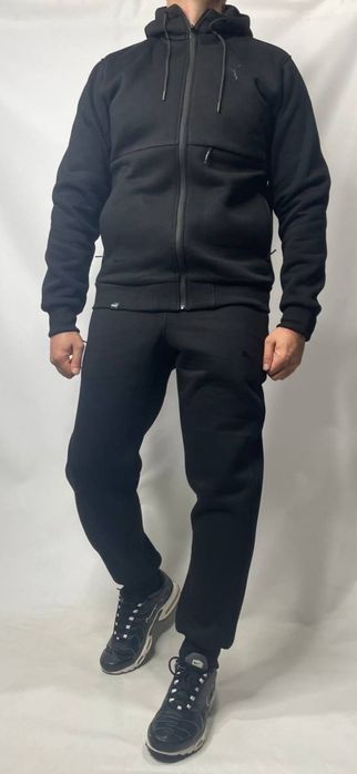 Мужской спортивный костюм Puma зимний теплый на флисе