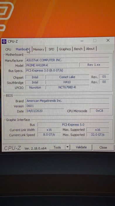 Intel i7-10700 + ASUS H410M-K + Cooler Intel
