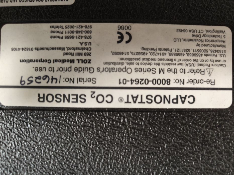 EtCO2 Zoll M Series/M Series CCT, czujnik capno 3, Capnostat